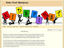 Tablet Screenshot of kidsfirstmariposa.org